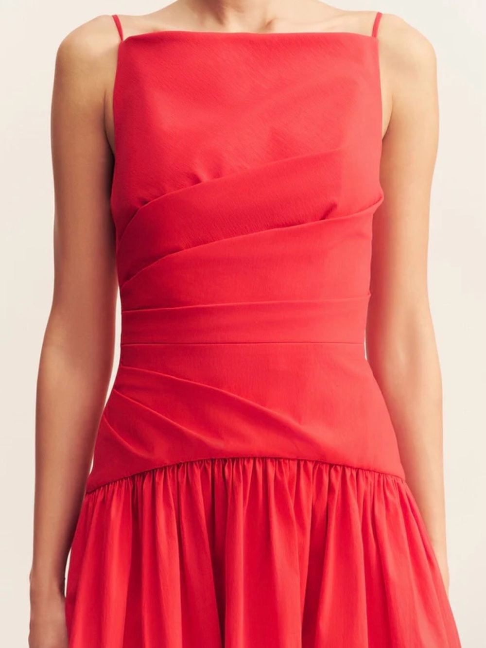 Shona Joy Red Campbell Drop Waist Maxi Dress - Size 2 NWT